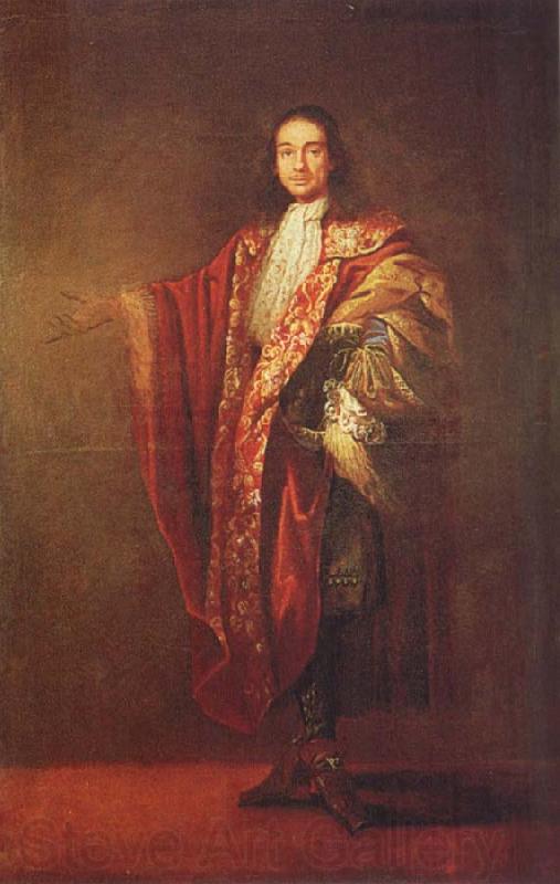 Sebastiano Bombelli Full-length Portrait of paolo querini as procurator of San Marco Germany oil painting art